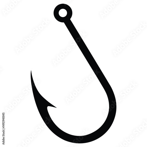 fishmonger element isolated fish hook on white background 
