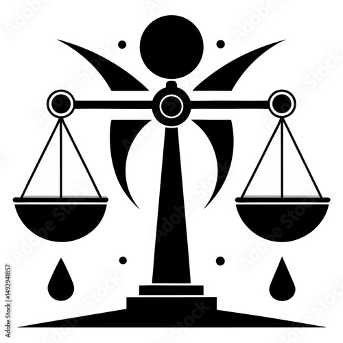 Scales icon Scale silhouette vector on withe Background