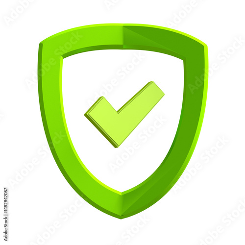 Green Shield with Check Mark