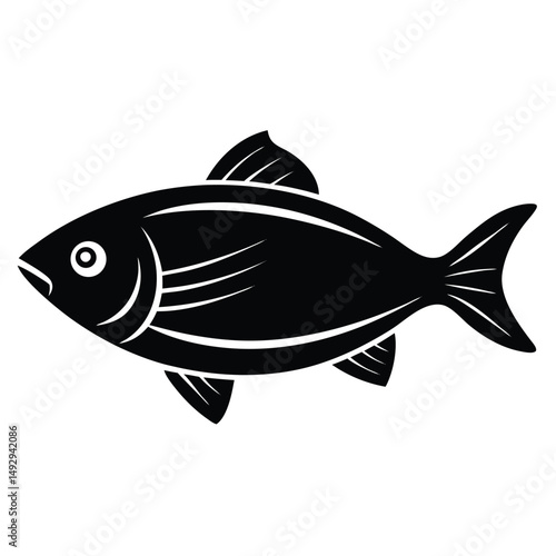 fishmonger element isolated fresh seafood on white background 