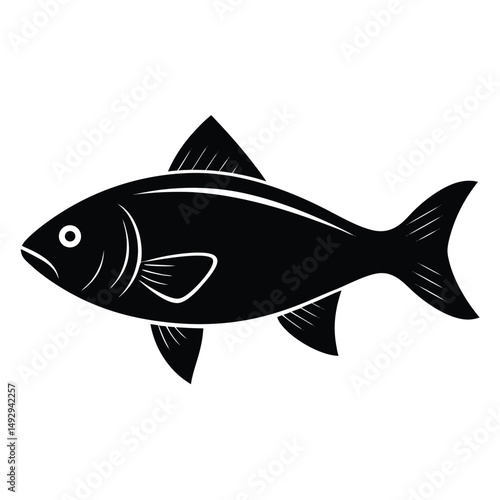 fishmonger element isolated frozen fish on white background 
