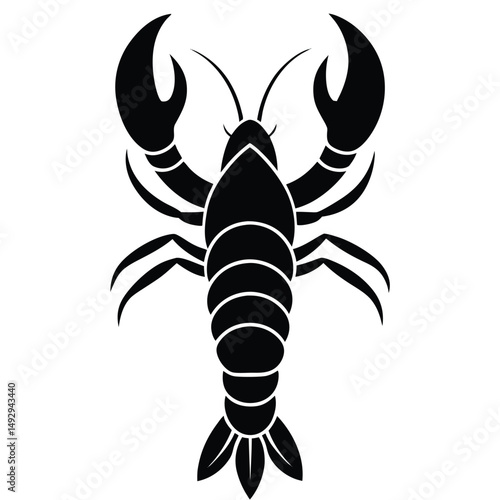 fishmonger element isolated lobster tail on white background 