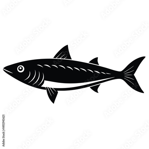 fishmonger element isolated mackerel on white background 