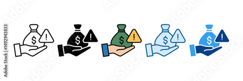 Investment Risk Icon Set Multiple Style Collection