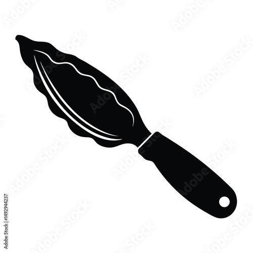 fishmonger element isolated oyster knife on white background 