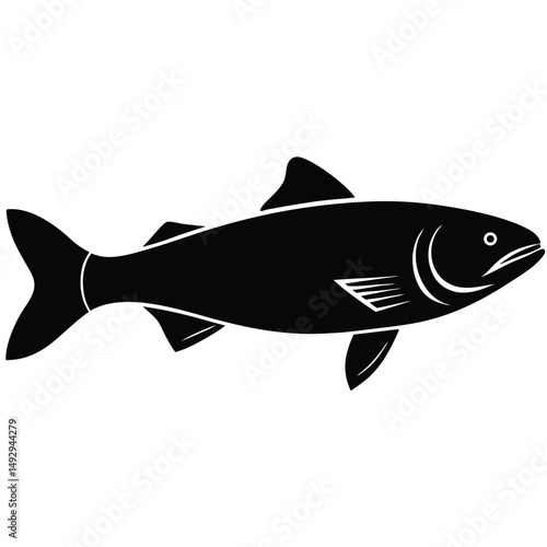 fishmonger element isolated salmon fillet on white background 