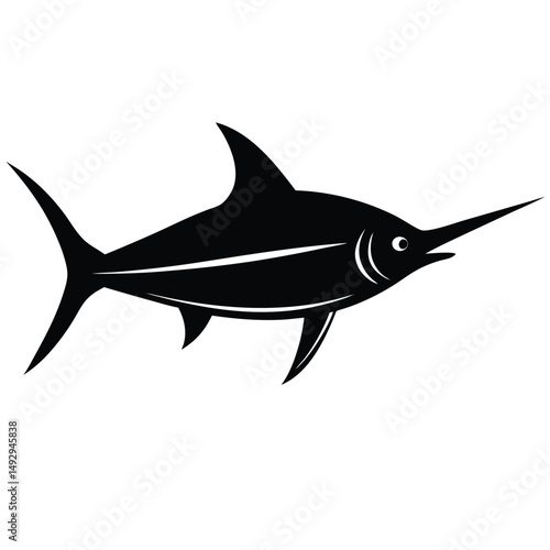 fishmonger element isolated swordfish on white background 