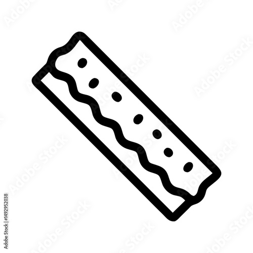 Granola bar healthy snack icon. Bar with grains offering nutritious energy boost.