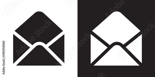 Mail icon, envelope, message icon. Vector illustration. EPS 10/AI