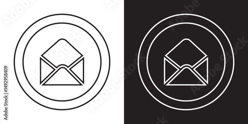 Mail icon, envelope, message icon. Vector illustration. EPS 10/AI