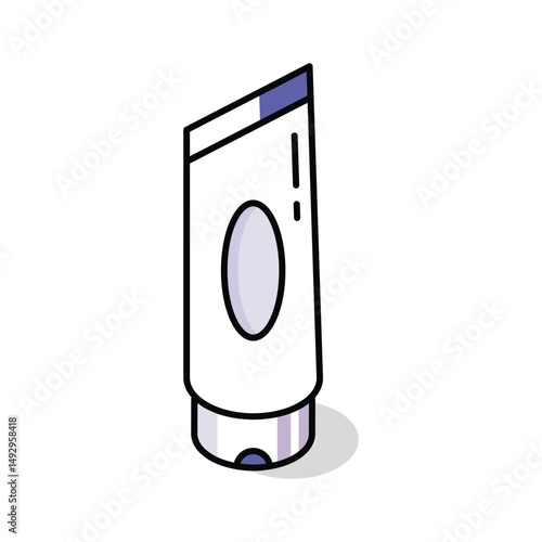 Grab this isometric outline icon of medical ointment.