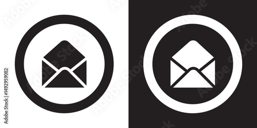 Mail icon, envelope, message icon. Vector illustration. EPS 10/AI