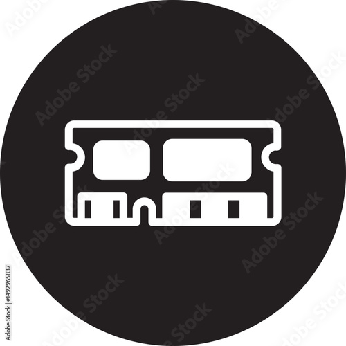 ram memory glyph icon