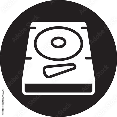 hard disc glyph icon