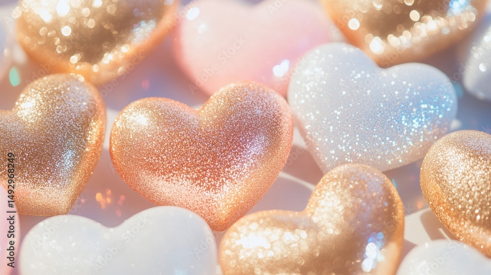 Fototapeta premium background hearts colorful. mixed background valentines colorful hearts