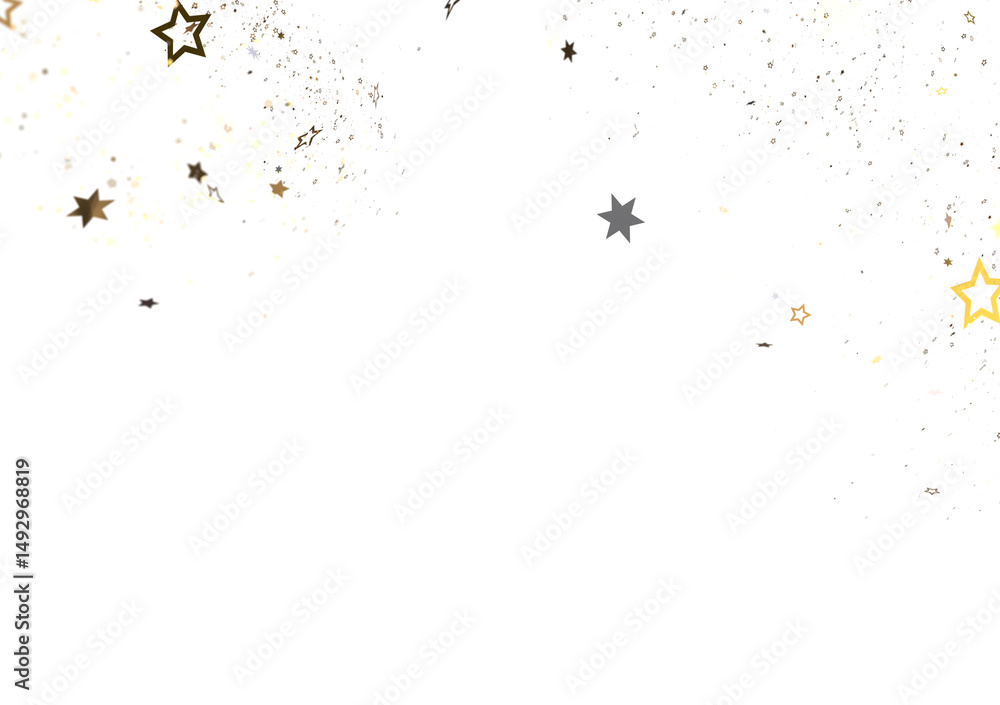Obraz premium Shimmering Starry Christmas: Spectacular 3D Illustration Showcasing Falling Holiday Stars