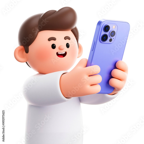 Man taking a selfie with a smartphone