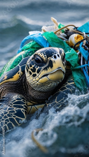 Marine wastes and sea animals