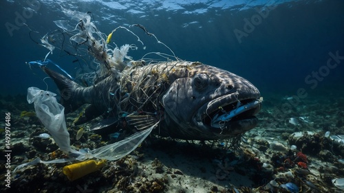 Marine wastes and sea animals