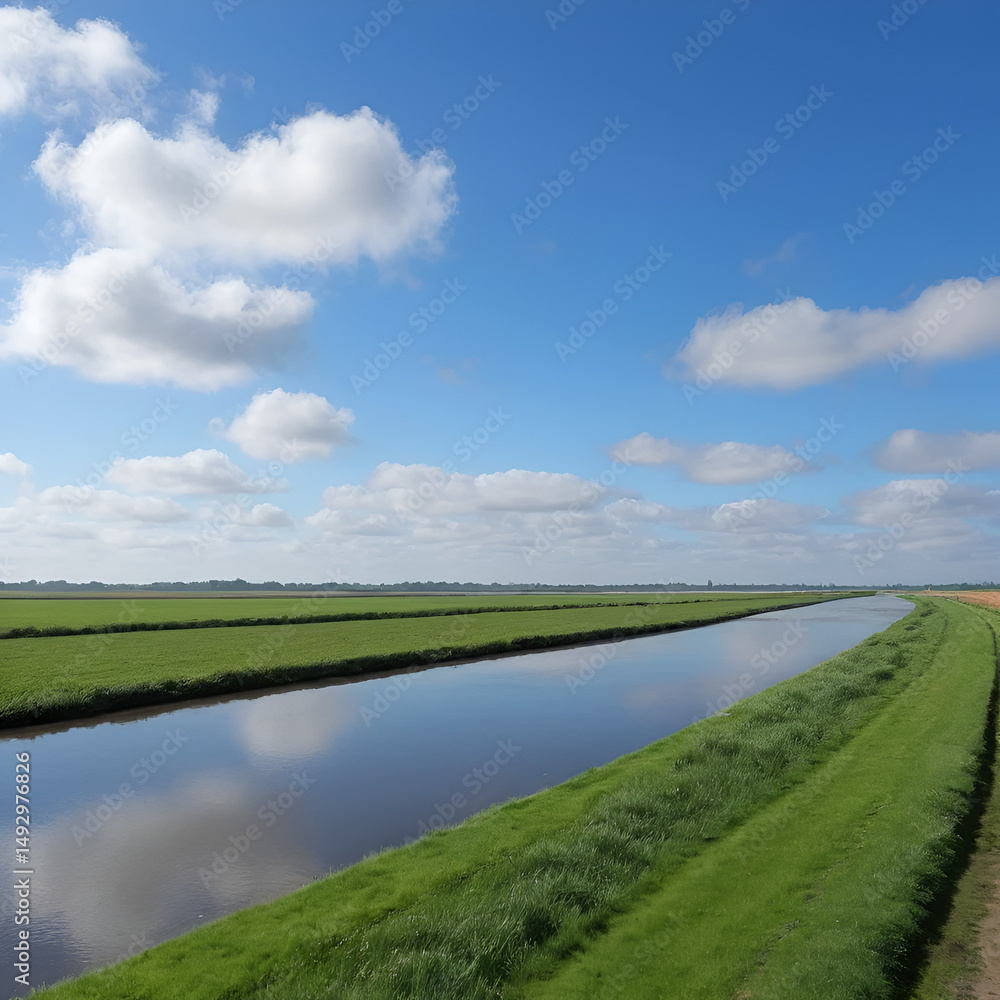 On the floodplains of a wide Dutch river On the floodplains of a wide Dutch river