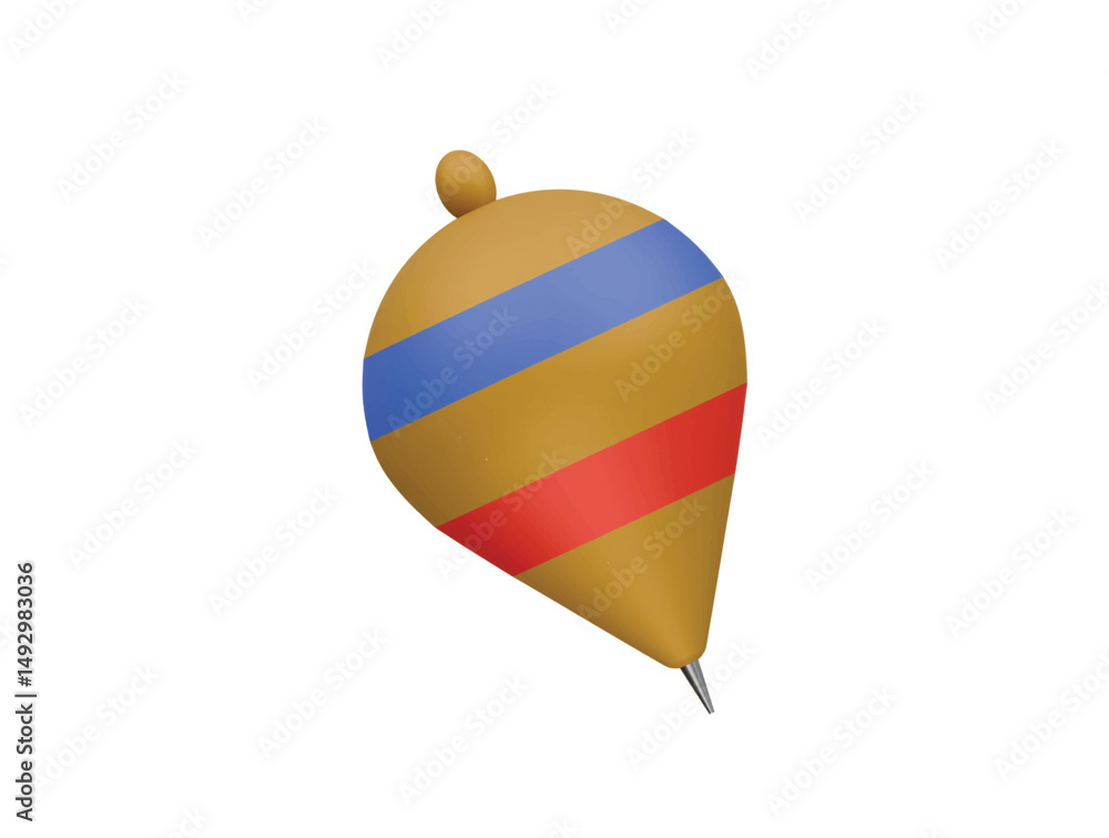 Obraz premium spinning top icon 3d illustration render