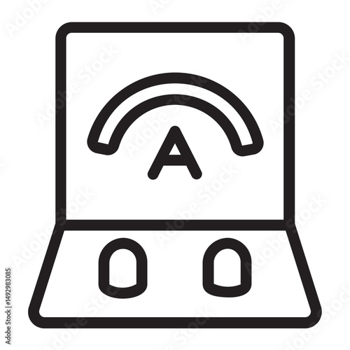 ammeter line icon