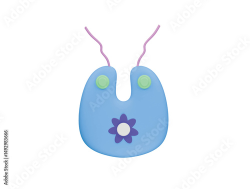 baby bib icon 3d illustration render
