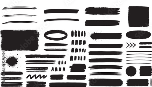 Wallpaper Mural Grunge brush strokes, paint splashes and ink textures vector set

 Torontodigital.ca