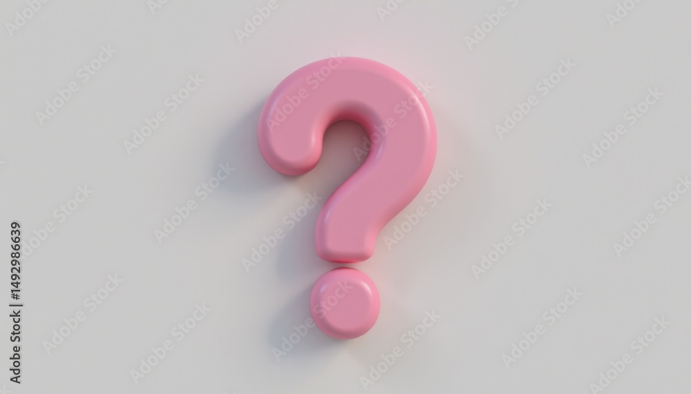 Curious question mark display creative space 3d render minimalist environment close-up viewpoint conceptual art Curious question mark display creative space 3d render minimalist environment close-up viewpoint conceptual art