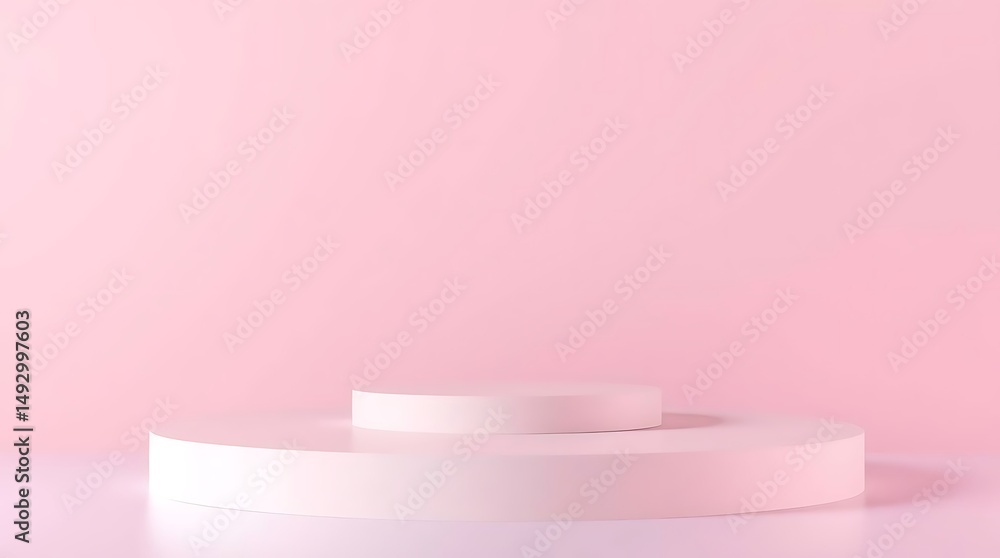 Minimalist Pink and White Product Display Platform Minimalist Pink and White Product Display Platform