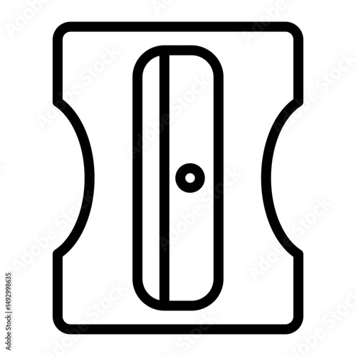 Pencil Sharperner Vector Line Icon Design