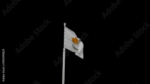 Realistic Animated Cyprus Flag | Loopable Video