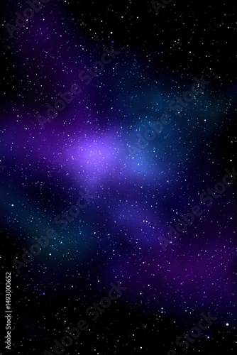 Stunning cosmic vista with vibrant nebula and twinkling stars in deep space vertical orientation