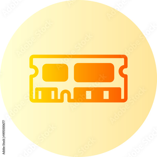 ram memory gradient icon