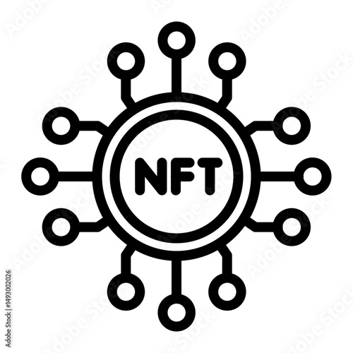 NFT Vector Line Icon Design
