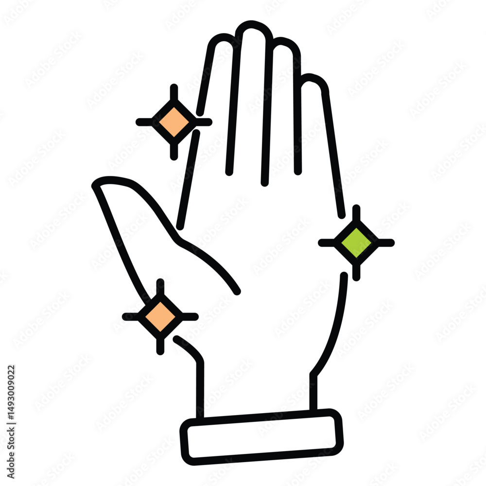 Clean Human Hand Icon For Hygiene Concepts Clean Human Hand Icon For Hygiene Concepts