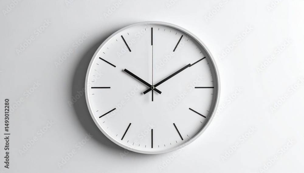 White Wall Clock With Black Hands White Wall Clock With Black Hands