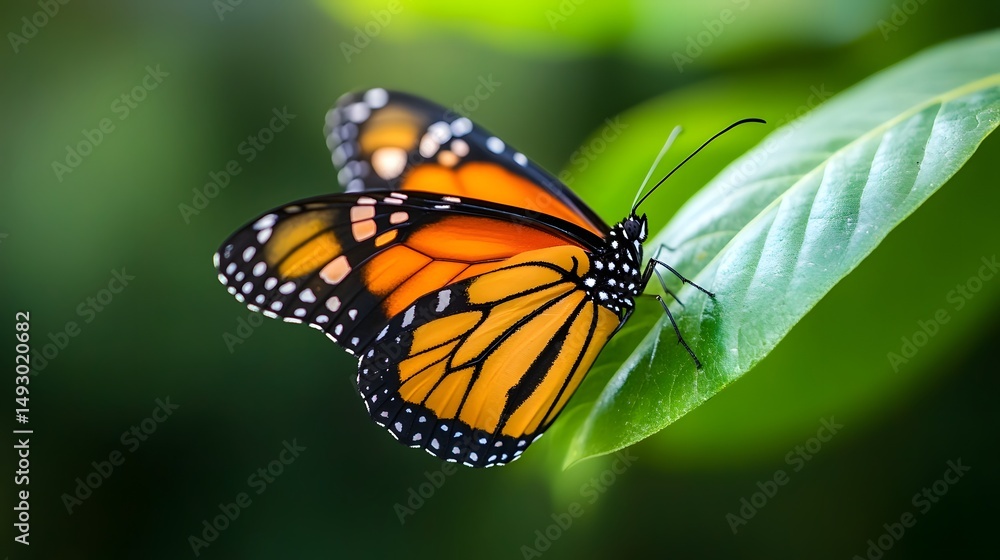 Fototapeta premium Butterfly emerging from cocoon, symbolizing transformation and renewal