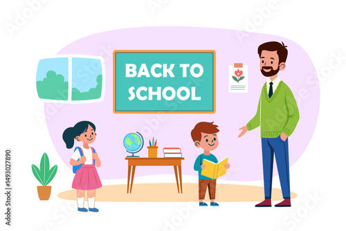 children with education background for Back To School concept
