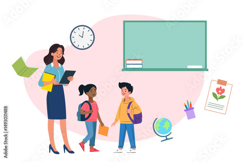 children with education background for Back To School concept
