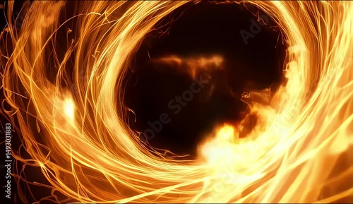 blazing fire ring radiating intense warmth and energy