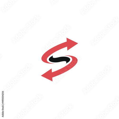 Free Download Creative S Initial Logo with Dynamic Arrow, Vector Identity for Fast-Growing Companies. - GFXLoad