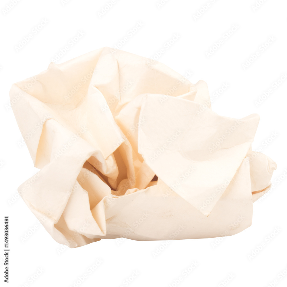 Obraz premium paper ball isolated on white background
