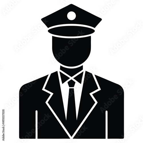 security guard element isolated bank security guard on white background