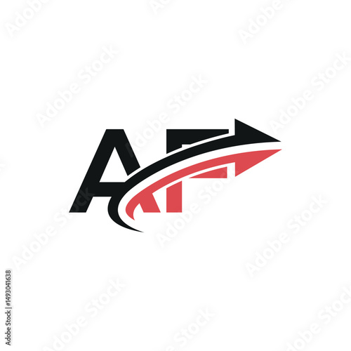 Free Download Creative Letter AF FA Initial Logo with Dynamic Arrow, Vector Identity for Fast-Growing Companies. - GFXLoad