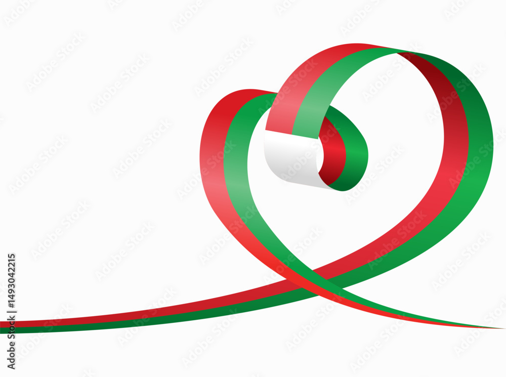 custom made wallpaper toronto digitalMadagascar flag heart shaped ribbon. Vector illustration.