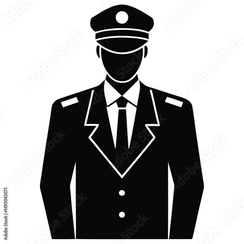 security guard element isolated industrial securit on white background