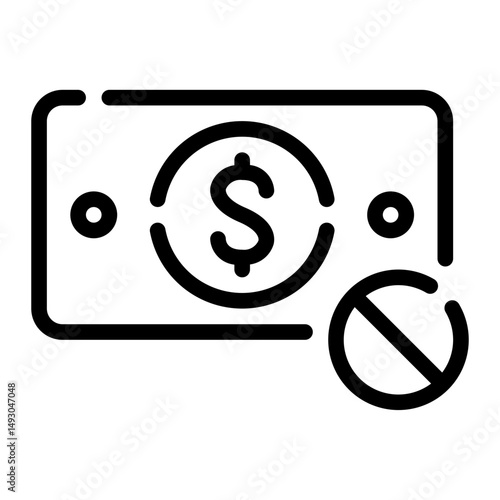 illegal line icon