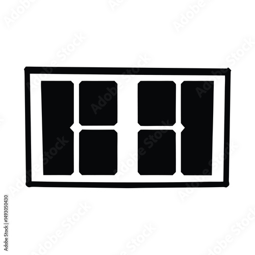 Black and white silhouette of a divided window with eight panes