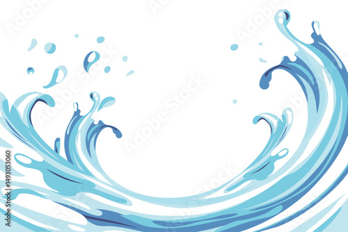 海 水のウェイブイラスト背景